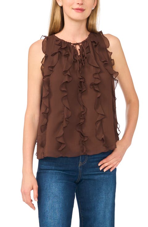 Ruffle Sleeveless Top