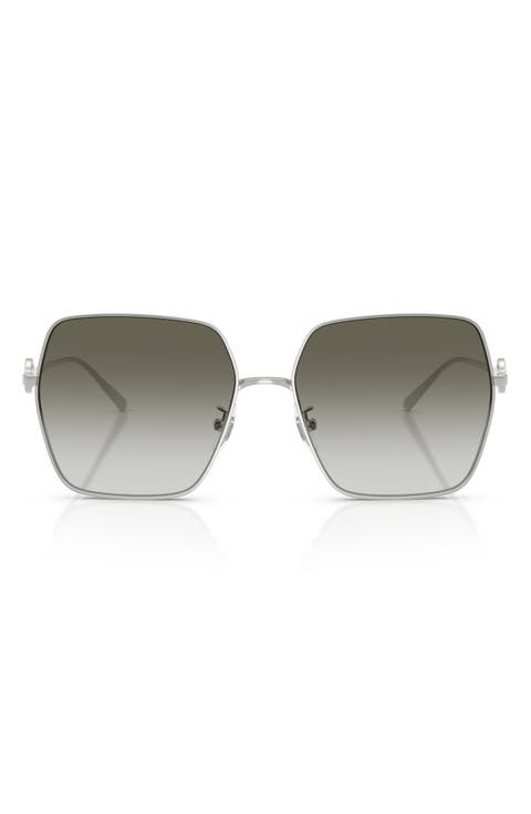 58mm Gradient Square Sunglasses