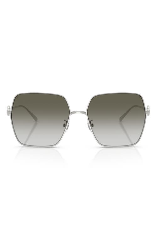 Tory Burch 58mm Gradient Square Sunglasses In Gray