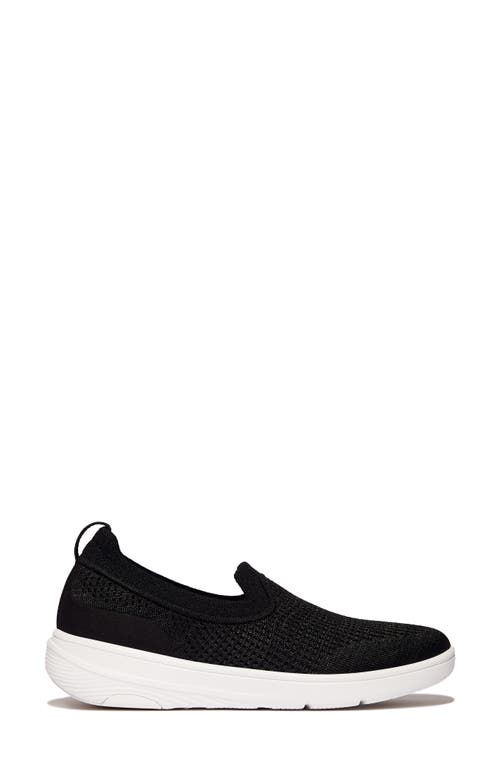 Fitflop Uberknit Slip-on Sneaker In Black