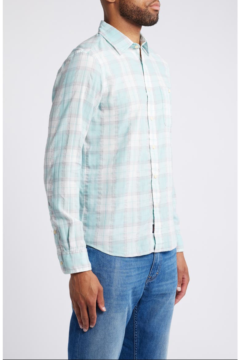 Tropical Cotton Button-Up Shirt, Alternate, color, SPRING ISLE PLAID