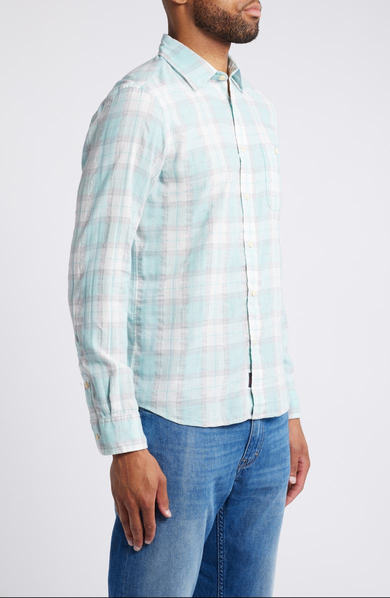 Faherty Tropical Cotton Button-Up Shirt, Alternate, color, Spring Isle Plaid