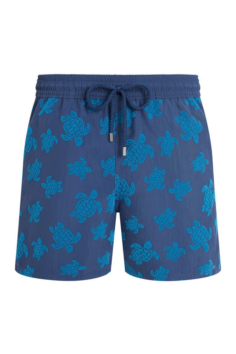 Men Swim Shorts Flocked Ronde des Tortues, Main, color, Evening