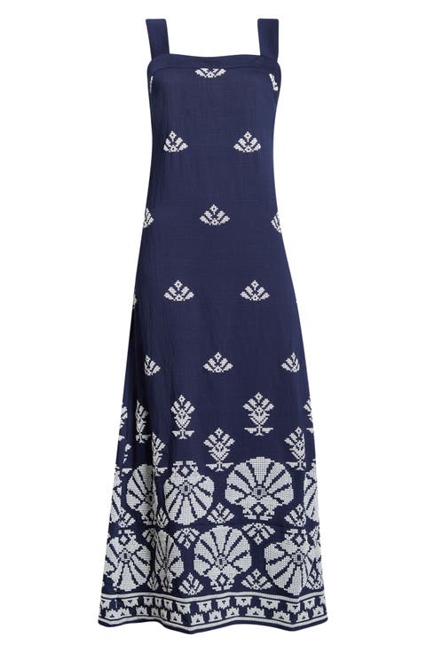 Geometric Print Midi Sundress