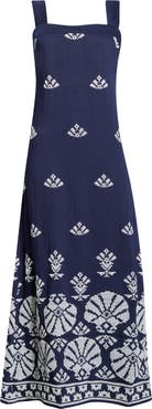 CeCe Geometric Print Midi Sundress