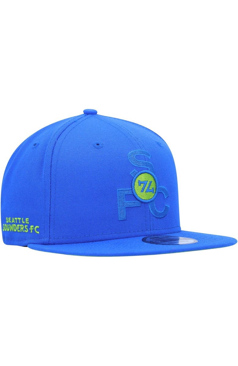 New Era Men's New Era Blue Seattle Sounders FC Kick Off 59FIFTY Fitted Hat, Main, color,