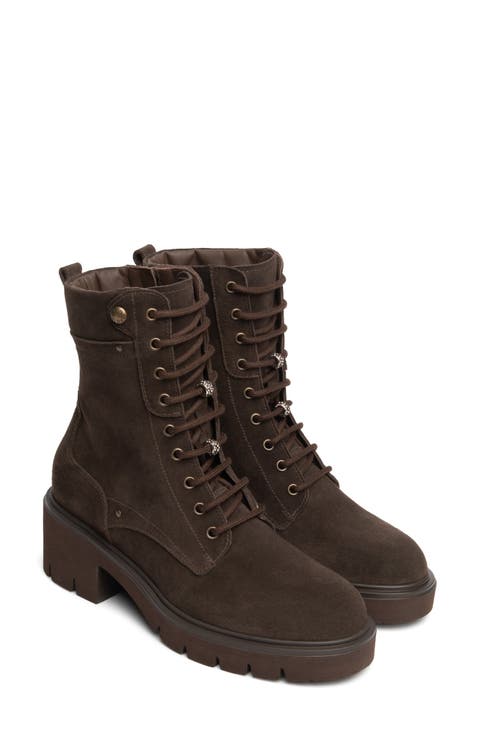 Block Heel Combat Boot