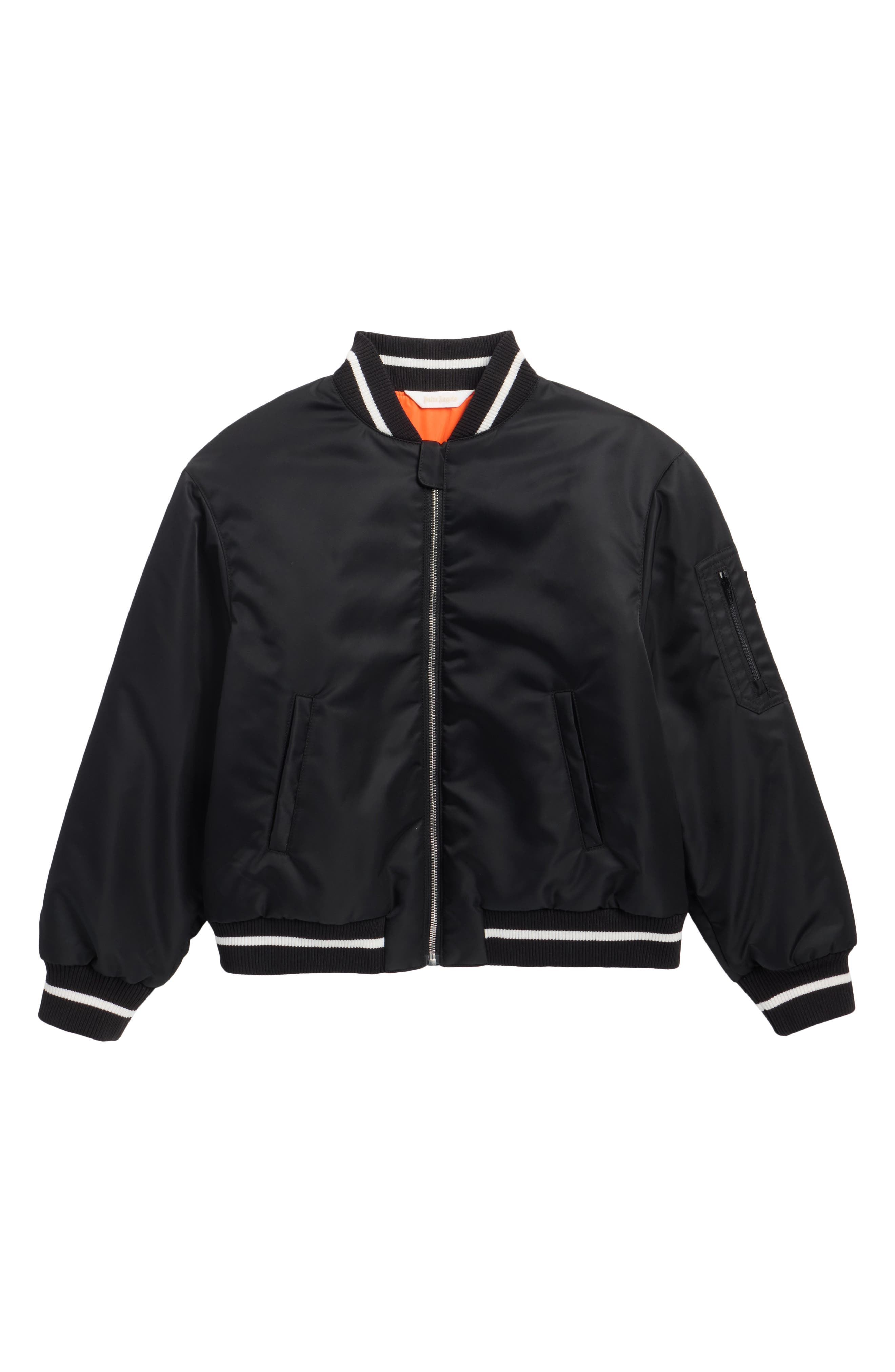 Kids' Curved Logo Oversize Bomber Jacket