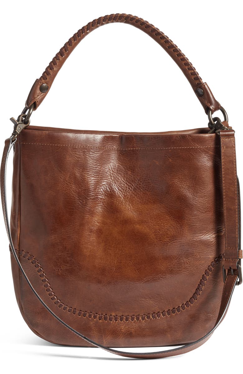 Frye Melissa Whipstitch Leather Hobo, Alternate, color, Cognac