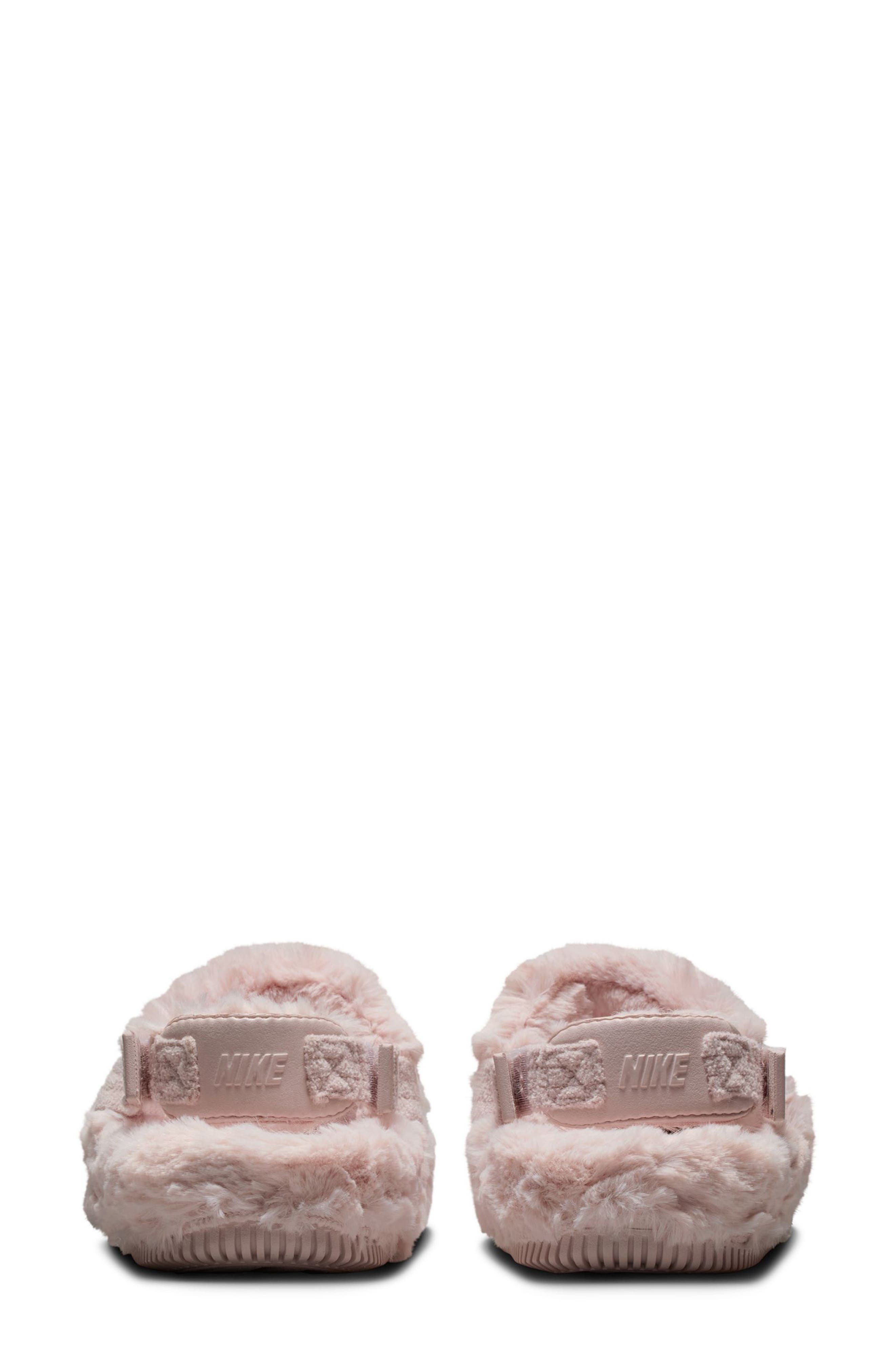 Nike Calm Faux Fur Mule, Alternate, color, Clay Red/ Clay Red