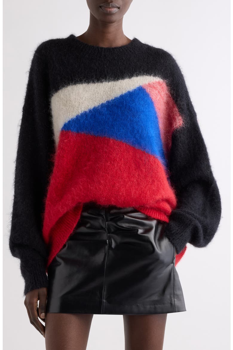 Leoncia Geometric Mohair Blend Sweater, Main, color, MULTICOLOR