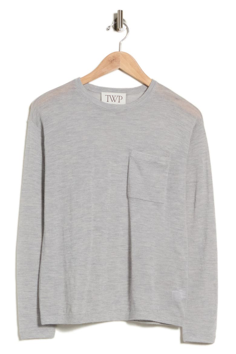 True Cashmere Crewneck Sweater, Main, color, LIGHT HEATHER GREY