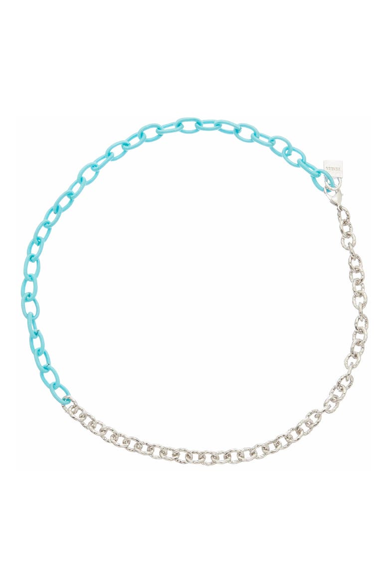 Two-Tone Chain Necklace, Main, color, SILVER