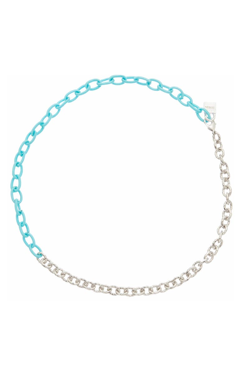 Juvell Two-Tone Chain Necklace, Main, color, Silver
