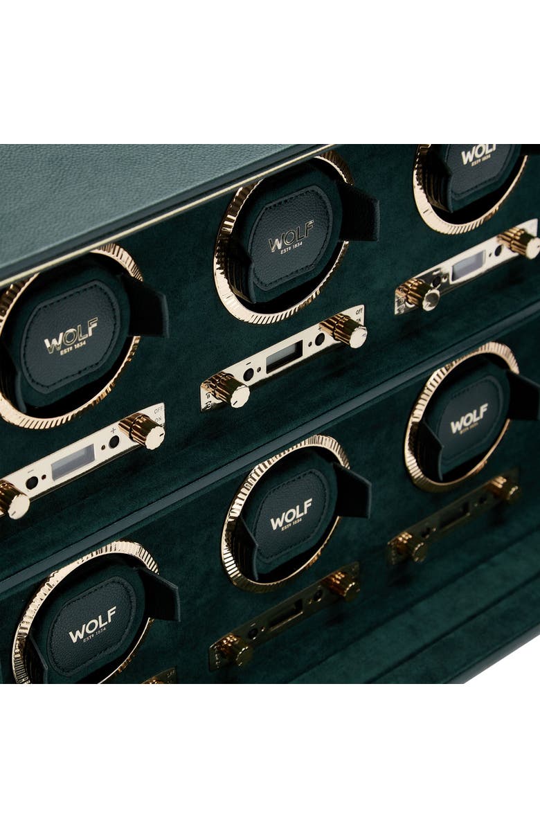 WOLF British Racing 8 Piece Watch Winder, Alternate, color, Green