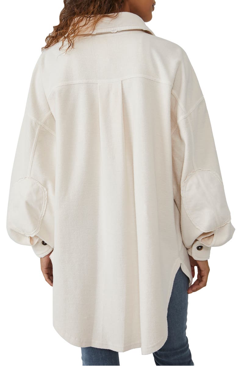 Free People We the Free Ruby Fleece Shirt Jacket, Alternate, color, Champagne Dreams
