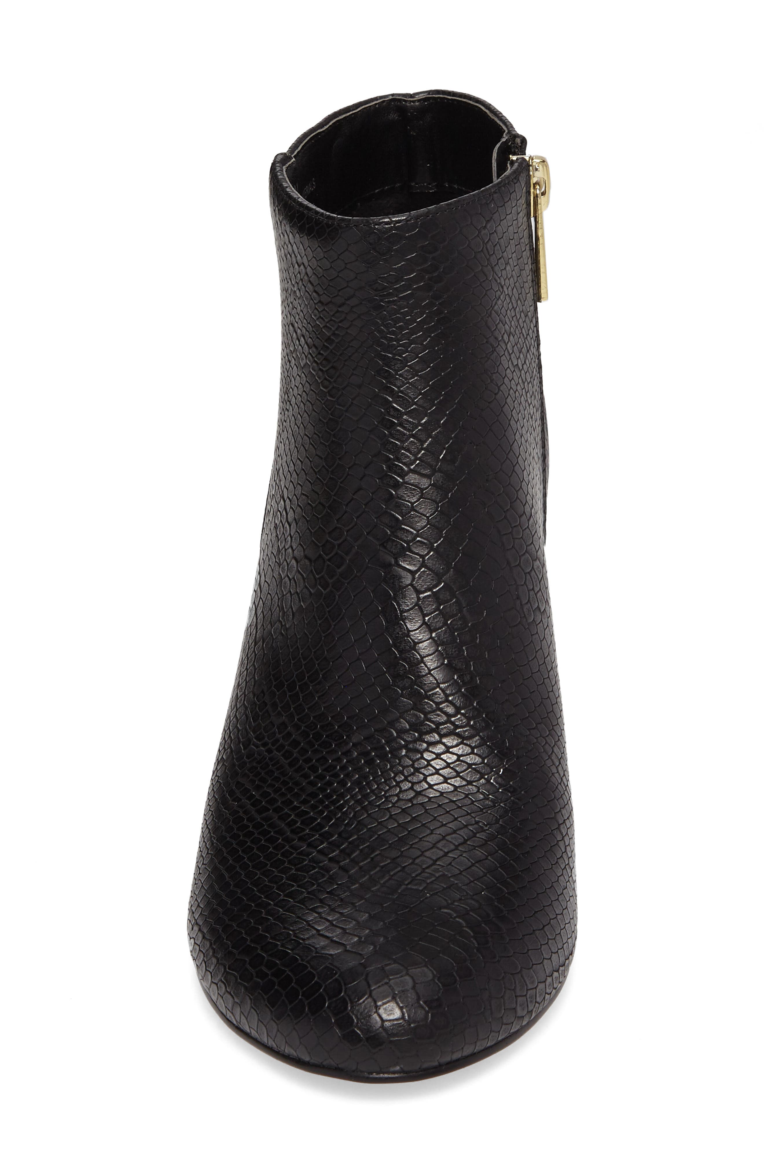 Klaudia II Block Heel Bootie, Alternate, color, BLACK PRINTED LEATHER