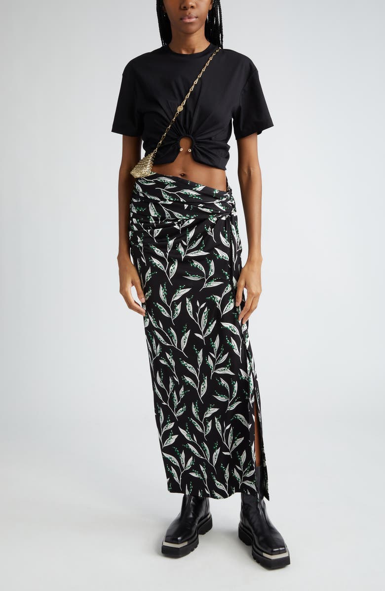 Rabanne Hardware Detail Cotton T-Shirt, Alternate, color, Black