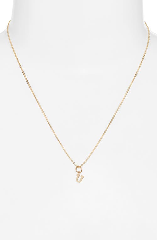 Nashelle Initial Pendant Necklace In Gold Fill - U