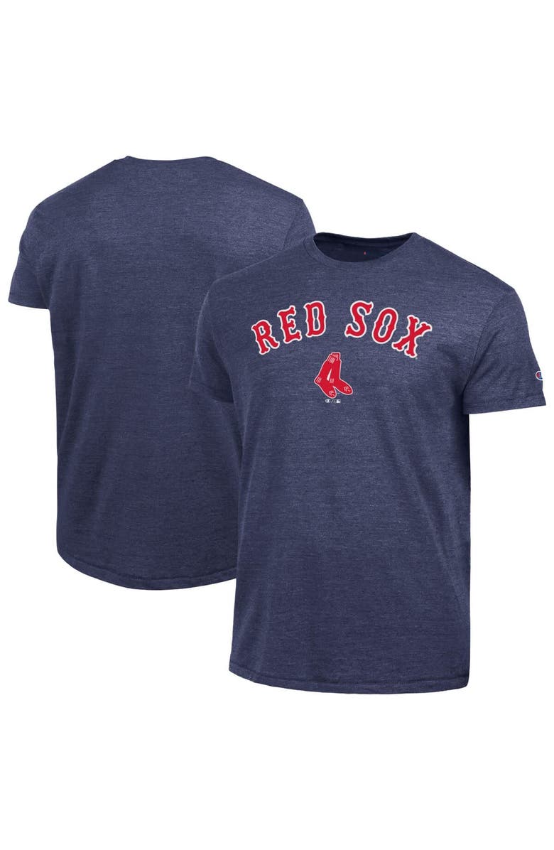Champion Men's Champion Navy Boston Red Sox Cooperstown Wordmark Lockup Tri-Blend T-Shirt, Main, color, Navy