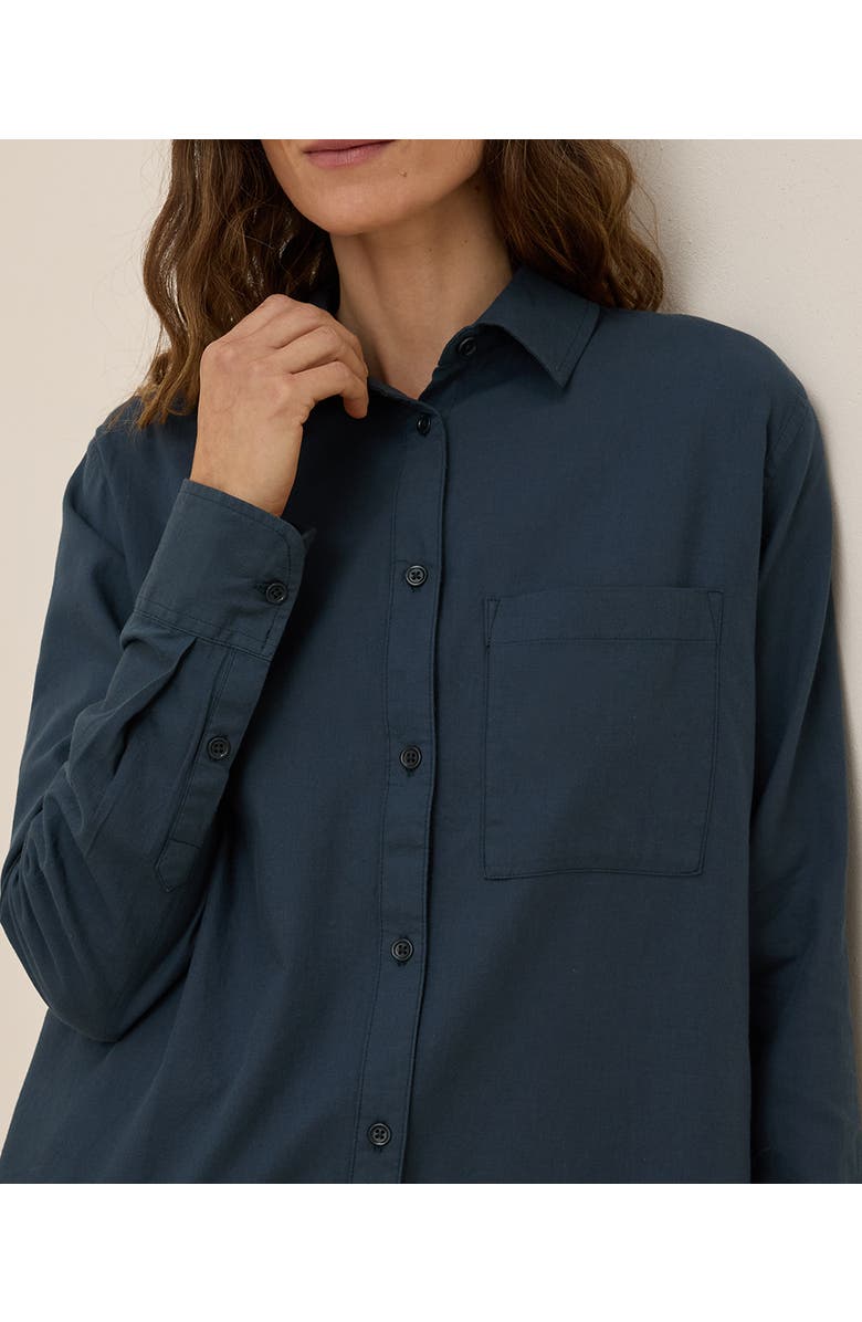 Pact Organic Cotton Sunset Lightweight Cotton Classic Shirt, Alternate, color, Midnight Blue
