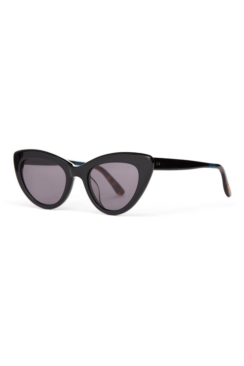 Willow 52mm Cat Eye Sunglasses, Alternate, color, SHINY BLACK/ DARK GREY
