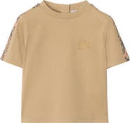 Burberry Check Trim Cotton T-shirt