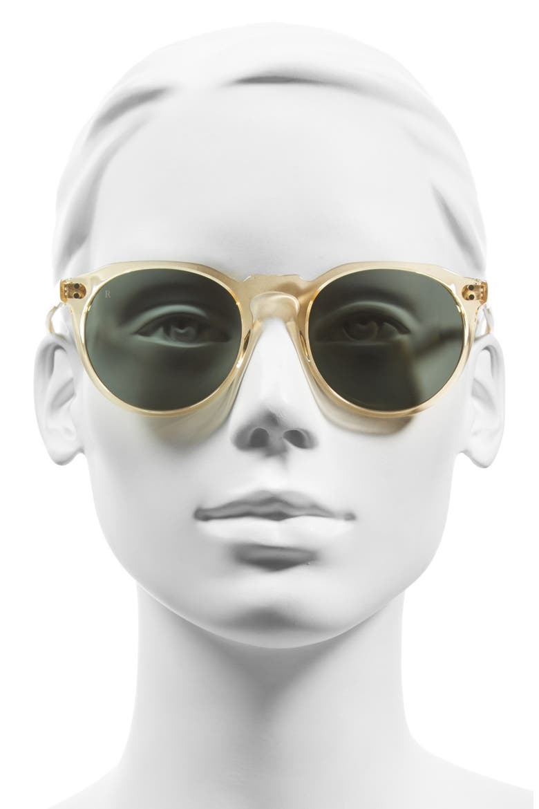 'Remmy' 52mm Polarized Sunglasses, Alternate, color, CHAMPAGNE CRYSTAL/ GREEN