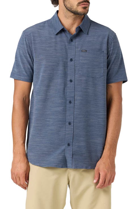 UPF Slub Short Sleeve Button Up Shirt