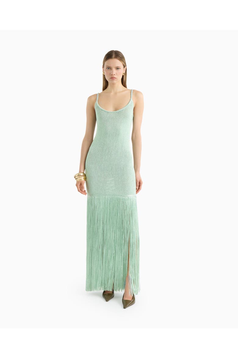 Isabelle fringe dress, Main, color, Misty Jade