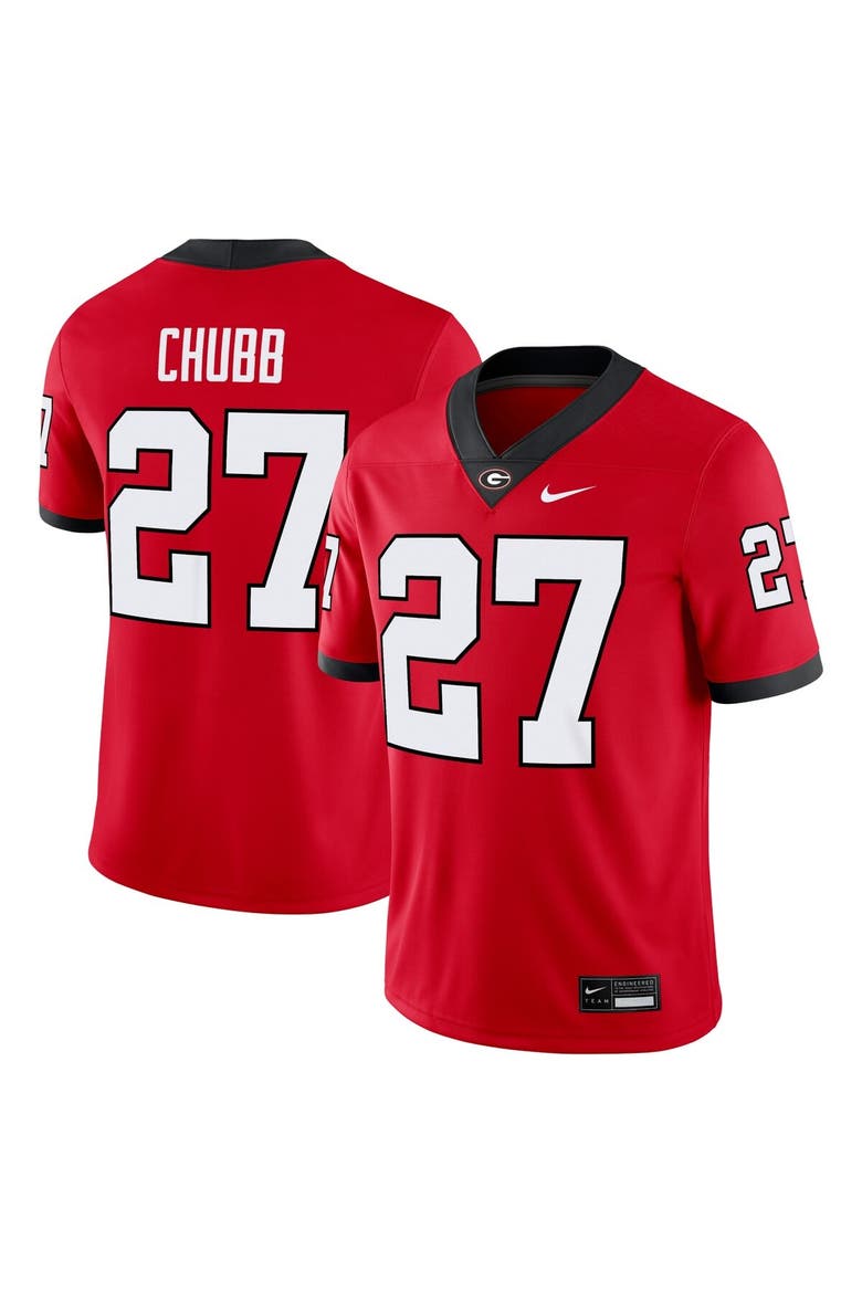 Men's Nike Nick Chubb Red Georgia Bulldogs Alumni Game Jersey, Alternate, color, Red