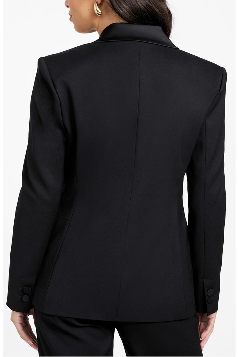 Thea One-Button Blazer, Alternate, color, JBLACK-BLACK