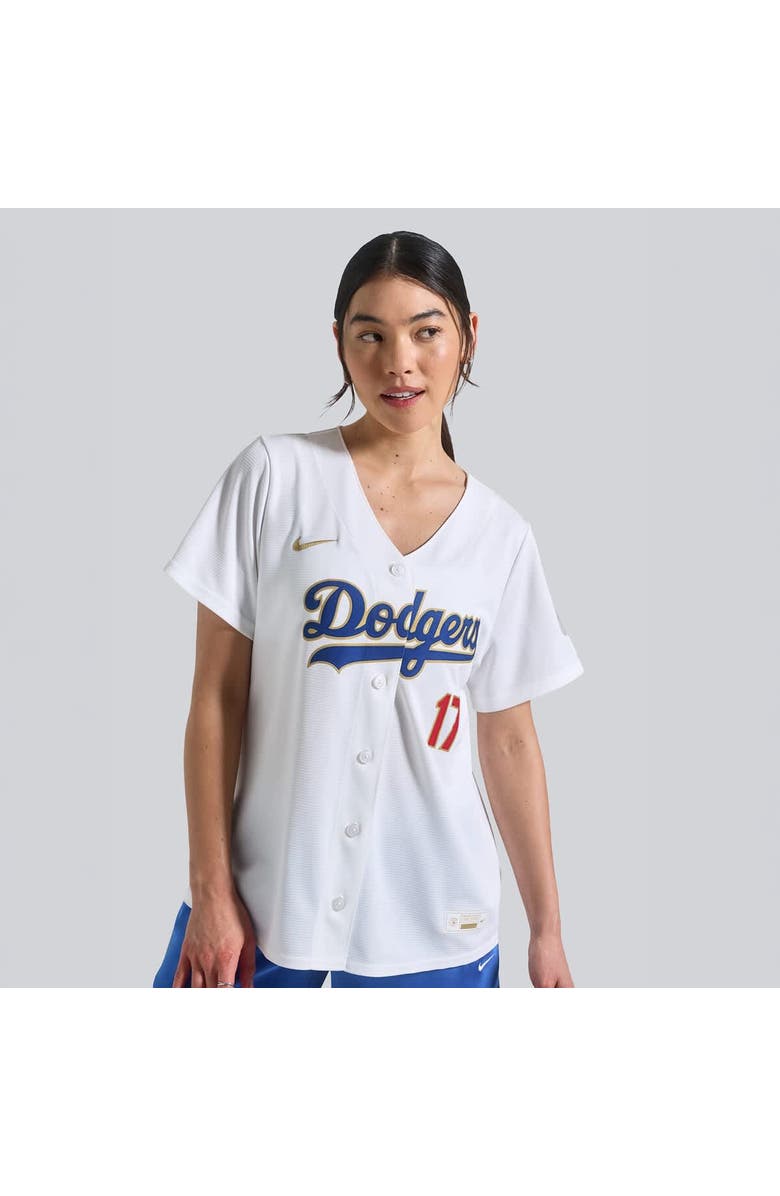 Nike Women's Nike Shohei Ohtani White Los Angeles Dodgers 2026 Gold Collection Stadium Jersey, Main, color, White