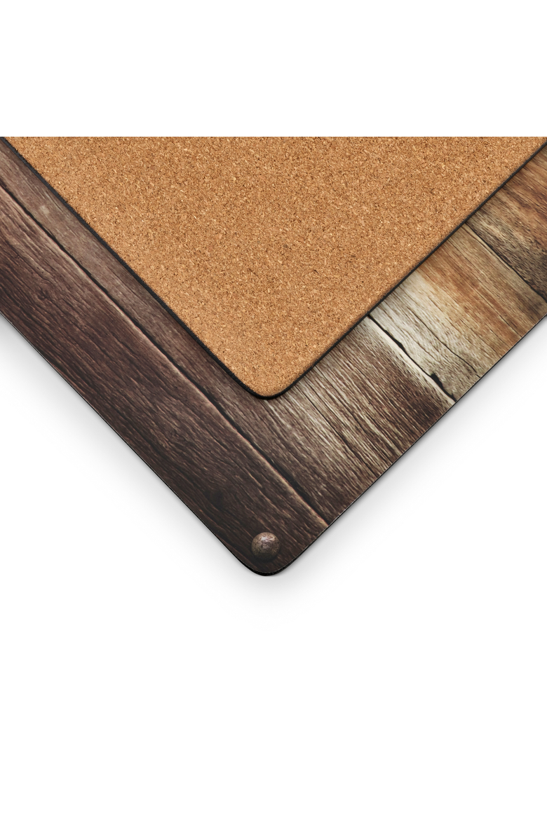 Lodge Set of 4 Cork Back Placemats, Alternate, color, Brown