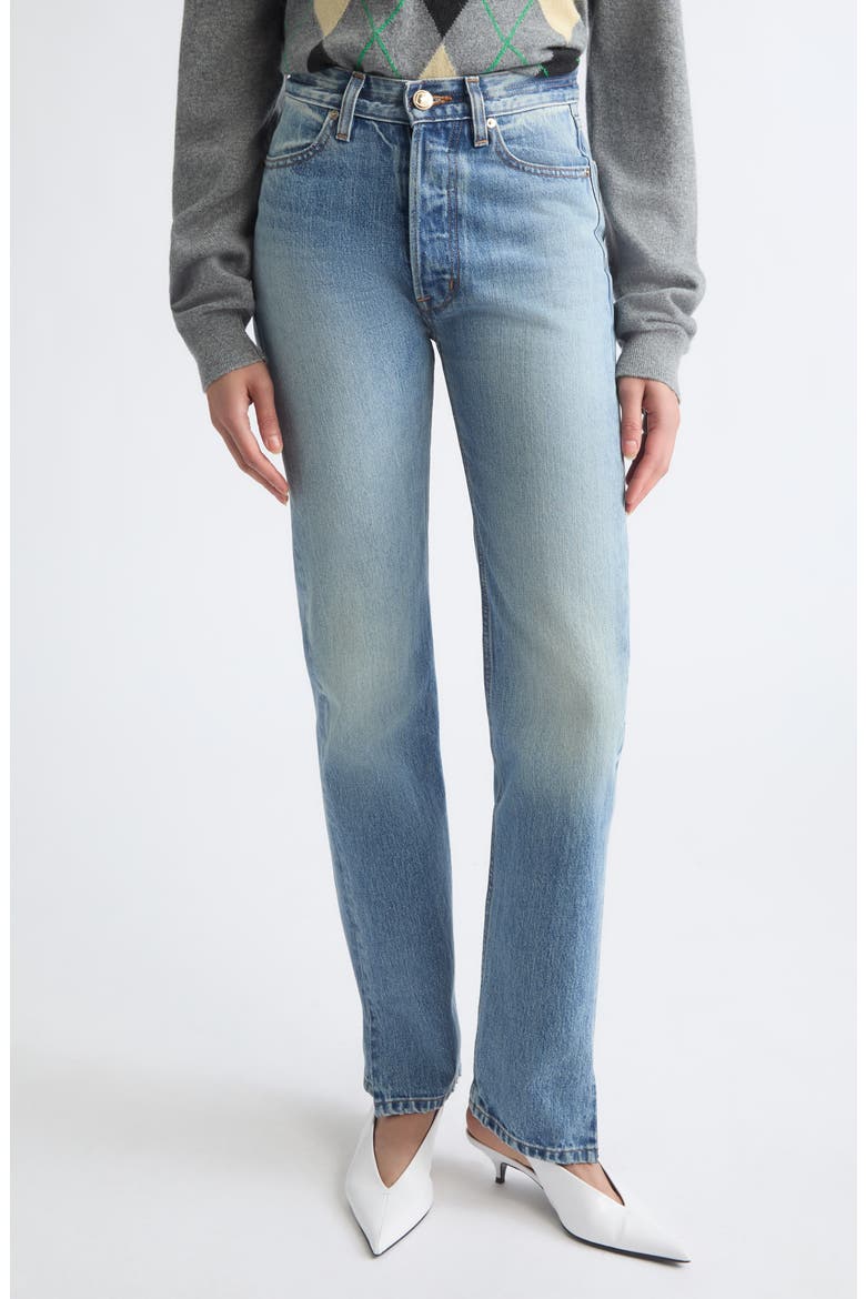 Agnes High Waist Straight Leg Jeans, Main, color, HARRIS WASH