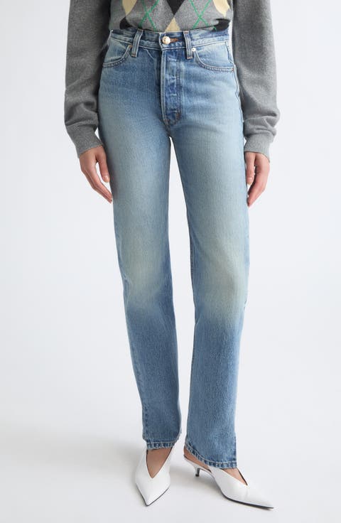 Agnes High Waist Straight Leg Jeans