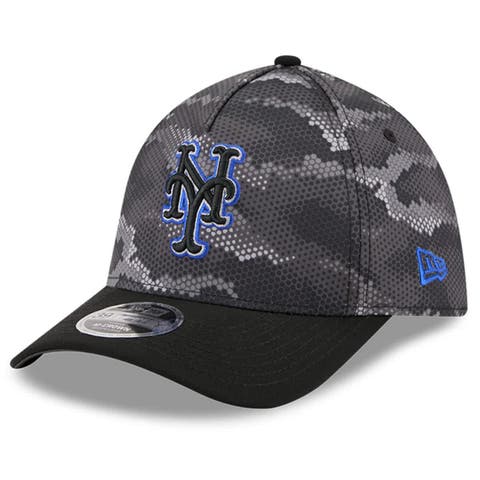 Men's New Era Black New York Mets Camo 39THIRTY A-Frame Flex Hat