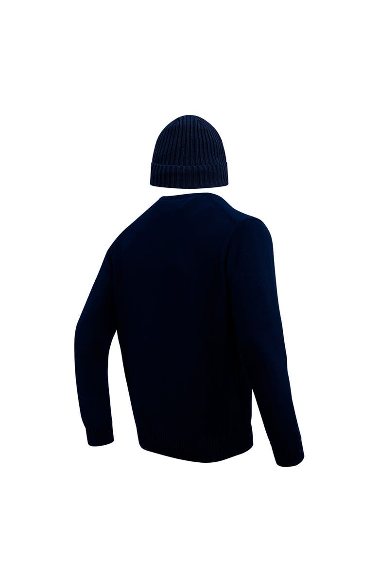 PRO STANDARD Men's Pro Standard Navy Dallas Cowboys Crewneck Pullover Sweater & Cuffed Knit Hat Box Gift Set, Alternate, color,