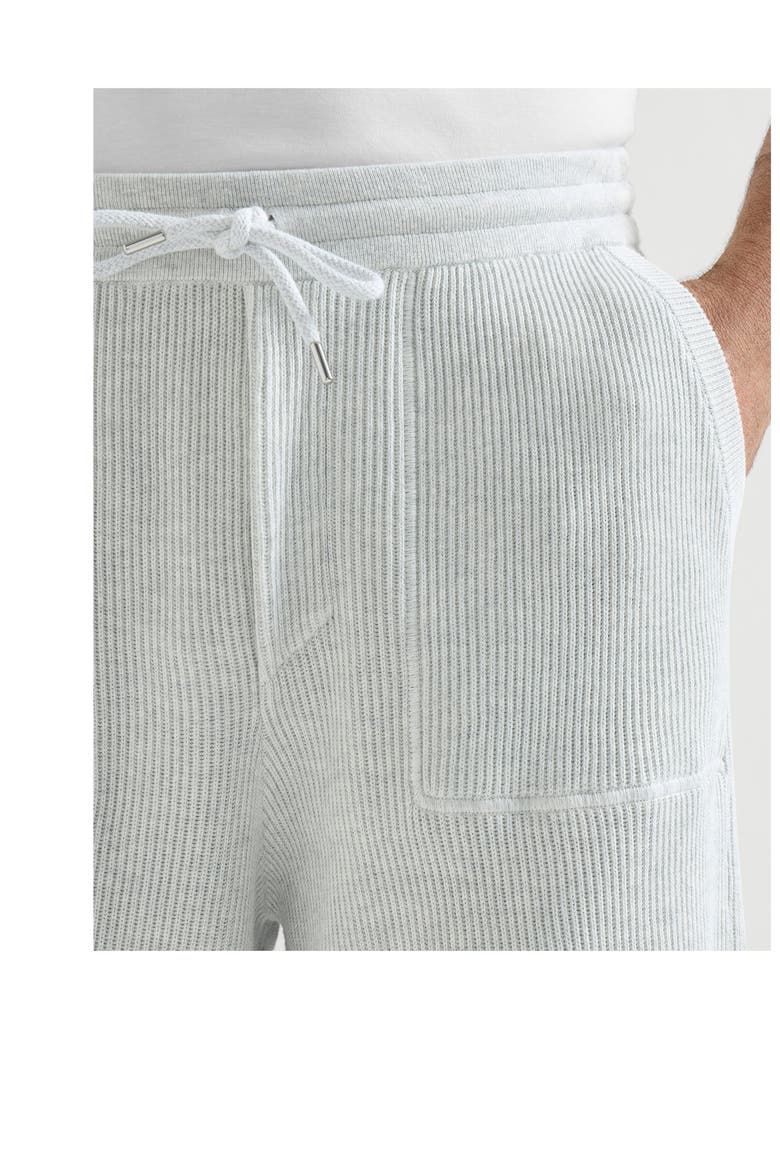 Cotton English rib knit Bermuda shorts, Alternate, color, Fog