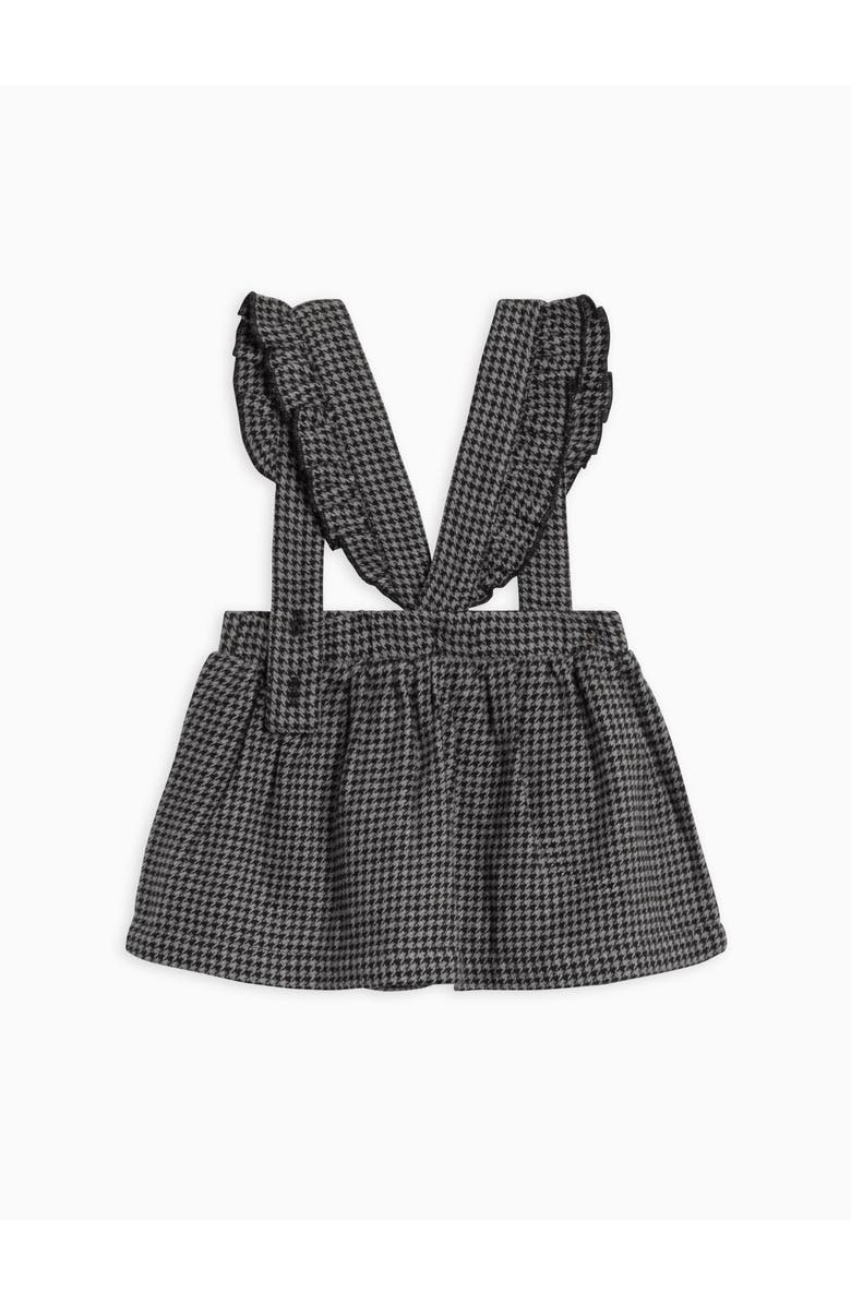 Kendi Ammie Organic Flannel Skirt with Ruffle Suspenders, Alternate, color, Houndstooth