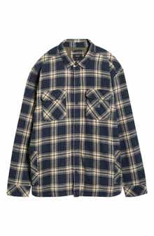 Roark Backwoods Cotton Flannel Snap-Up Overshirt