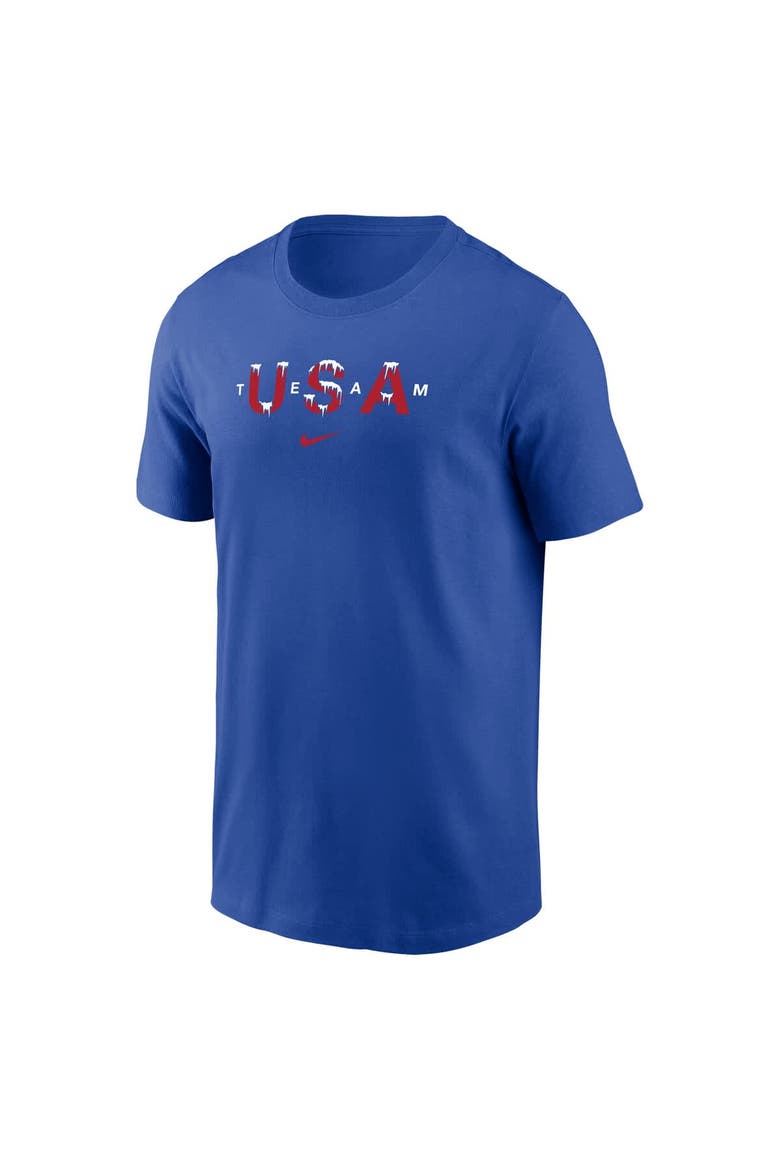 Men's Nike Royal Team USA Snow Dri-FIT T-Shirt, Alternate, color, Royal