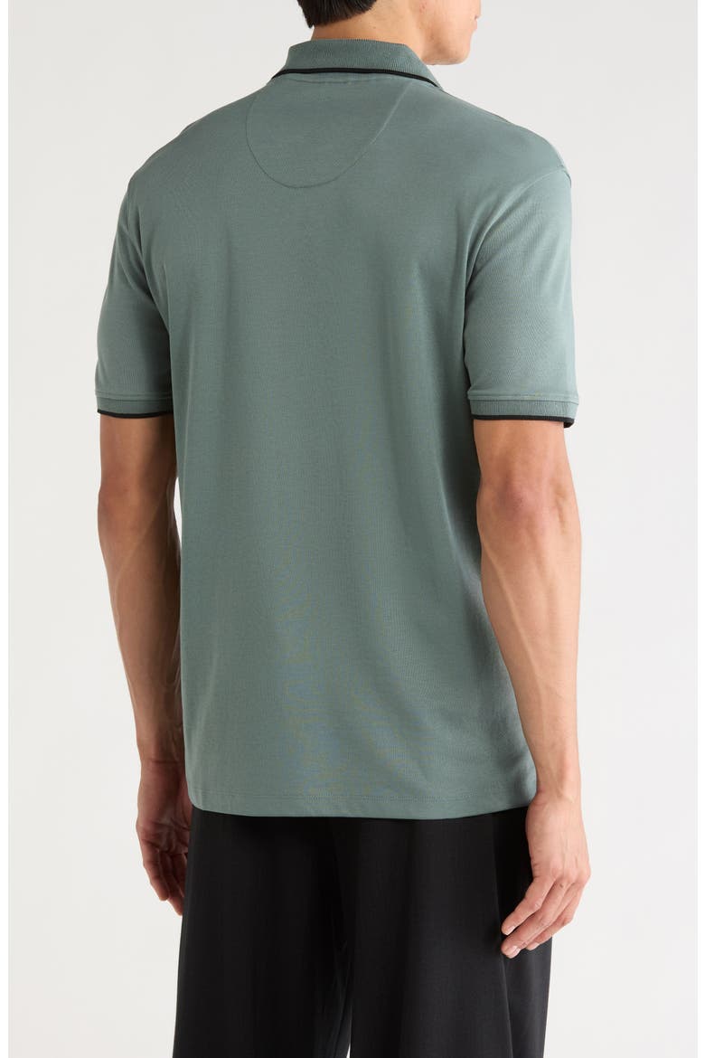 Zip Polo, Alternate, color, BALSAM GREEN