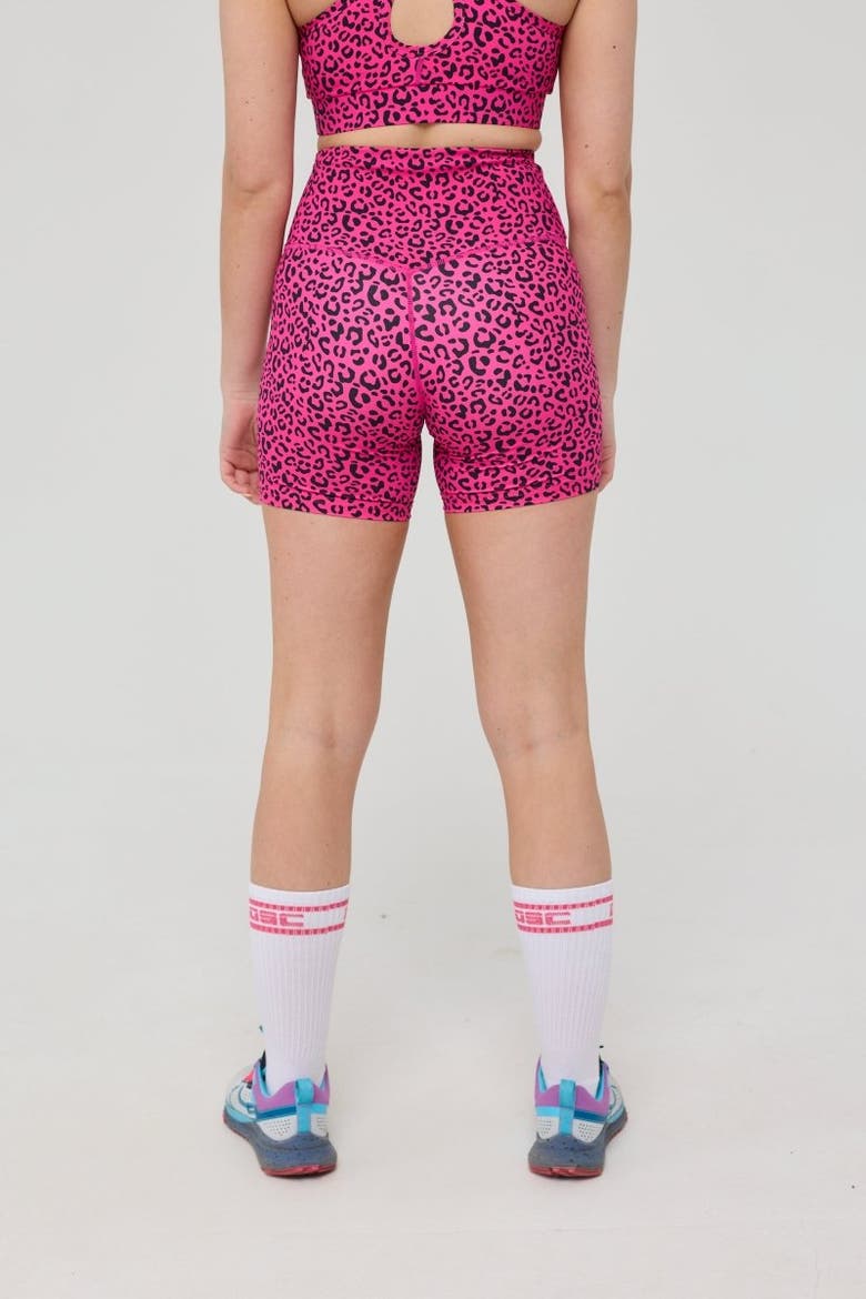 Infinite High Waisted Shorts - Pink Leopard, Alternate, color, Pink Leopard