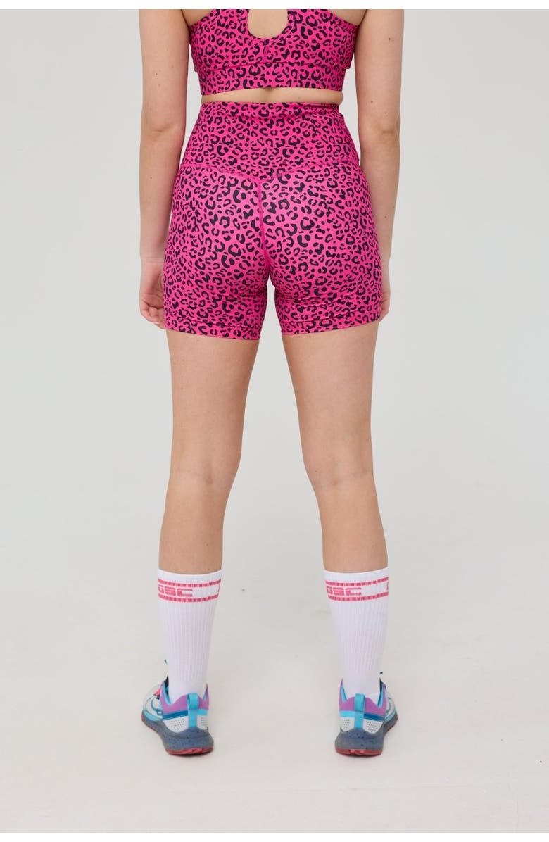 OOSC Infinite High Waisted Shorts - Pink Leopard, Alternate, color, Pink Leopard
