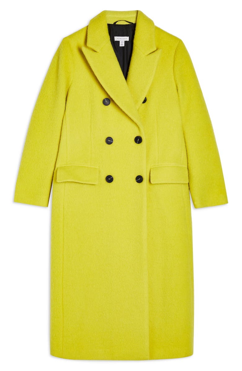 Topshop Toni Double Breasted Longline Coat, Alternate, color,