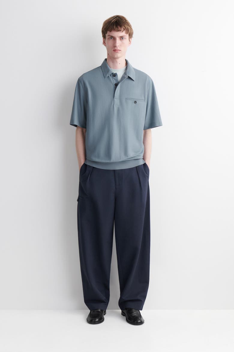 Fluid Jersey Polo Shirt, Alternate, color, BLUE
