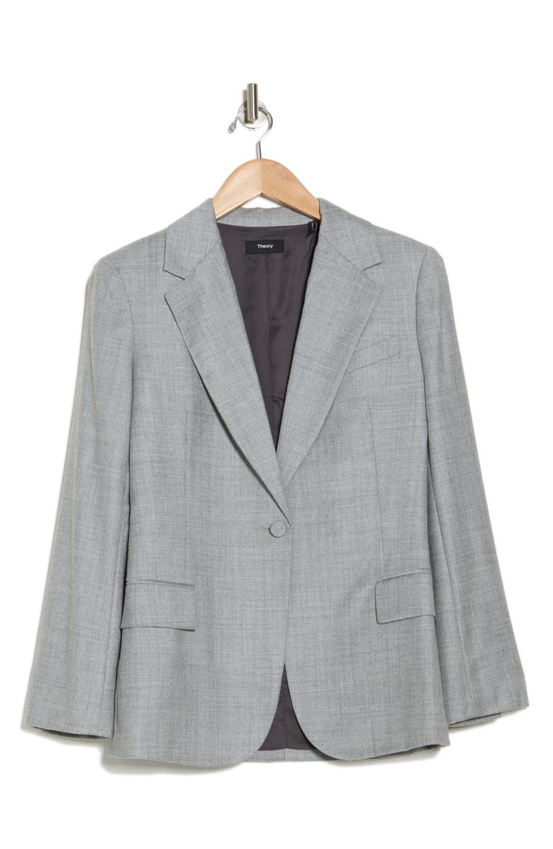 Theory Fitted Wool Blazer, Alternate, color,