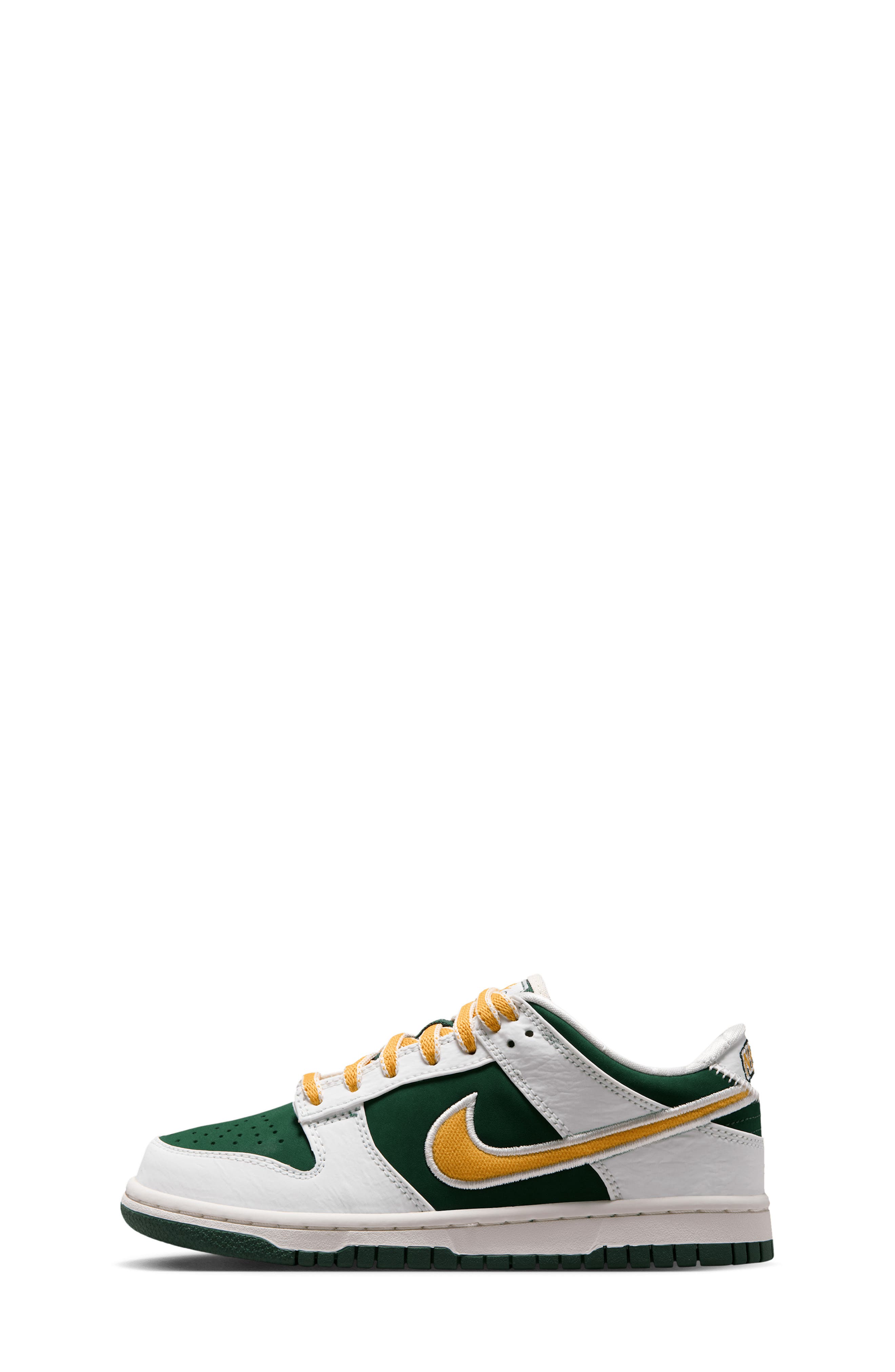 Kids' Dunk Low LV8 Sneaker, Alternate, color, 100 SAIL/UNIGLD