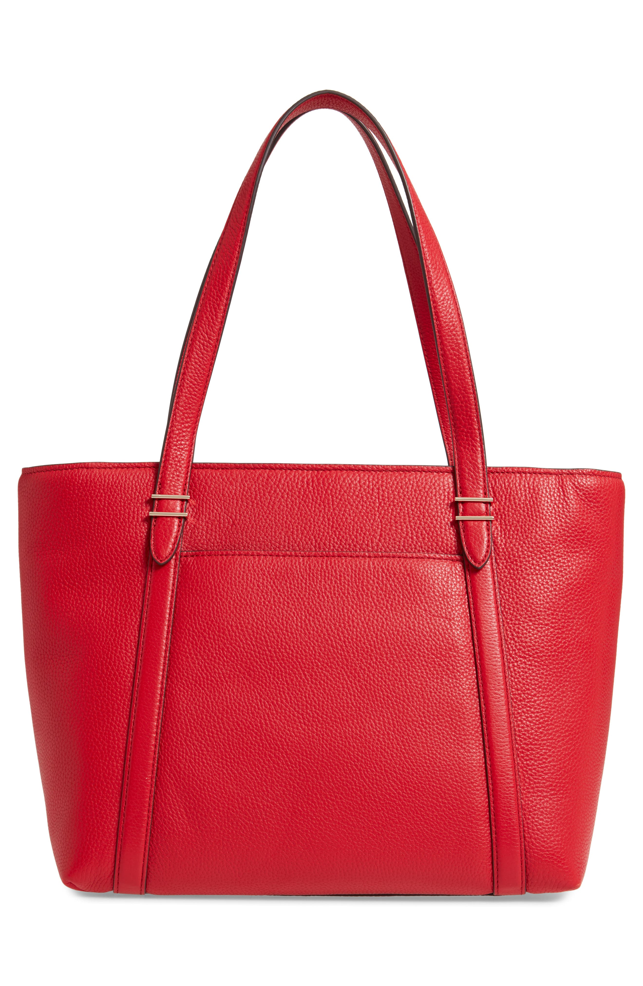 oakwood street chandra leather tote, Alternate, color, HOT CHILI
